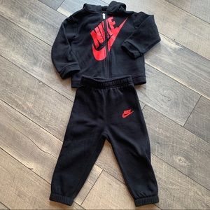 NIKE Hooded Zipper Jacket & Sweatpant Set Sz 24M